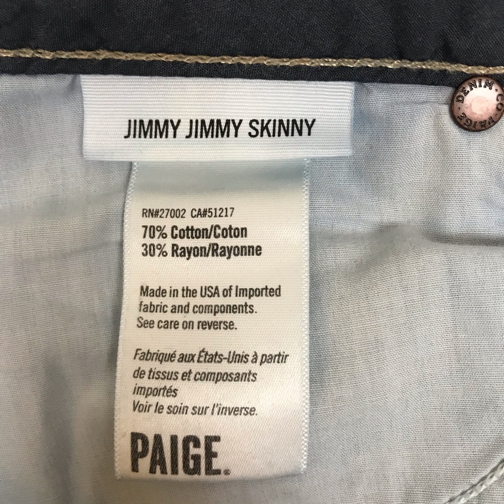 Paige Jimmy Jimmy Skinny Jeans - Elia 30 - Picture 6 of 6